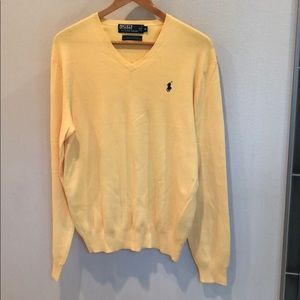 Yellow v neck Ralph Lauren sweater